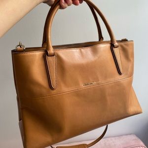 Brown leather medium sized bag from Coach